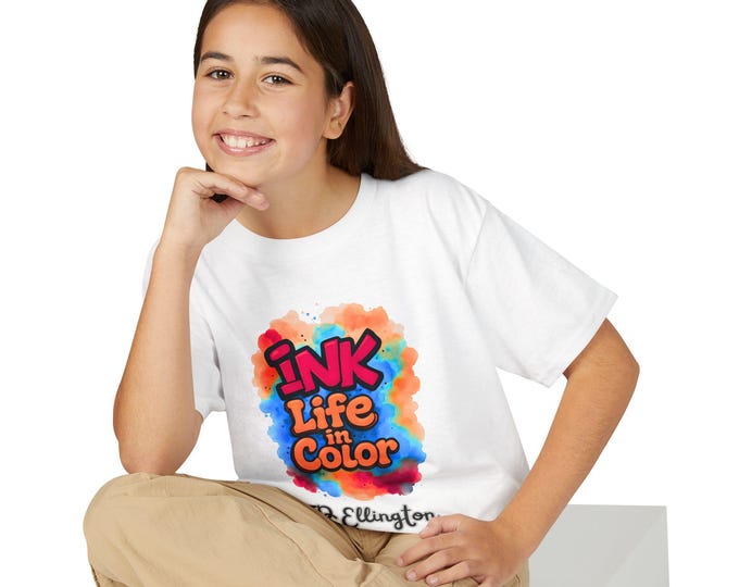 Ink Life in Color Youth T-Shirt | Colorful Watercolor Graffiti Design, JPE Kids Edition