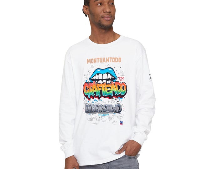 Graffiteado Colorful Graffiti Lips Long Sleeve Shirt | Montuantodo Typography