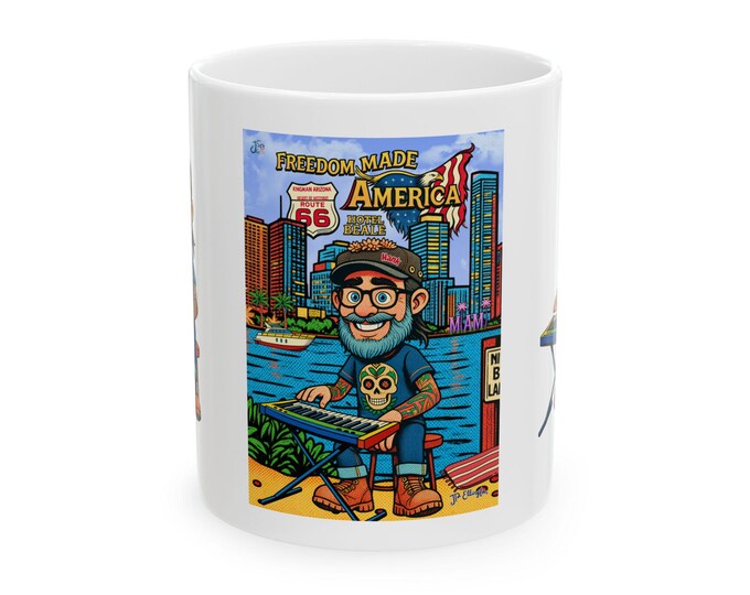Freedom Made America mug | Miami mug, usa, florida