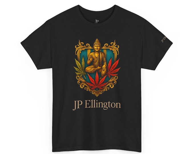 Buddha Crest with Cannabis Leaves T-Shirt | JP Ellington Edition