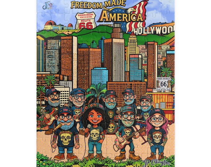 Freedom Made America Band Puzzle | Los Angeles California Puzzle