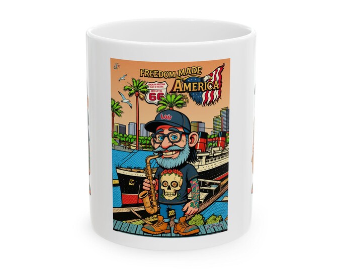 Freedom made America Mug | New Orleans mug, Route 66, USA coffee mug
