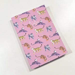 Bright Tiger Notebook, 280 Lined Pages, Paperback
