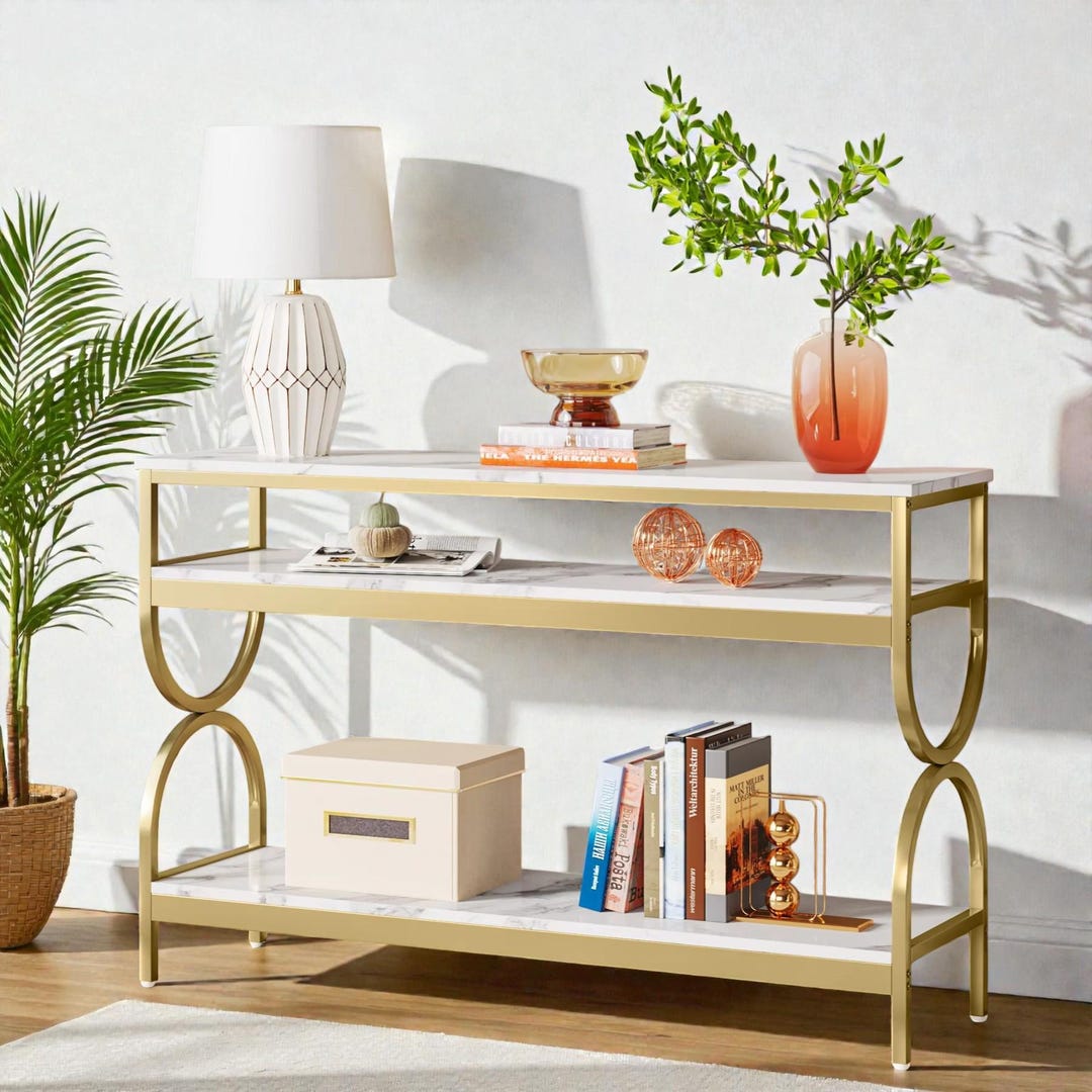 3 Tier Console Table, Minimalist Iron Hallway Entryway Sofa Table - Etsy