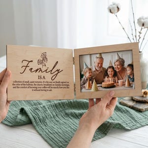 Custom Kids Drawing Wooden Photo Frame, Personalized Childrens Artwork Display Keepsake, Foldable Picture Frame Gift for Dad Grandparents