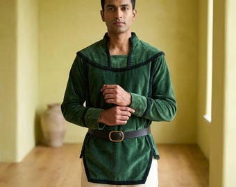 Chaqueta Baltar del Conde Galáctico de Star Wars, hecha a mano con traje verde de Cylons inspirado en la batalla.