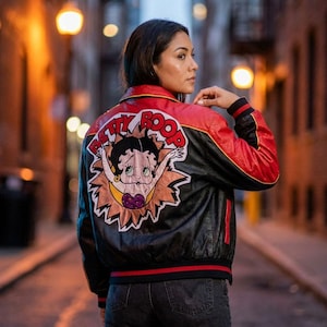 Betty Boop Leather Jacket - Etsy