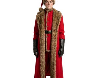Traje navideño hecho a mano de Kurt Santa Claus para hombres y mujeres.