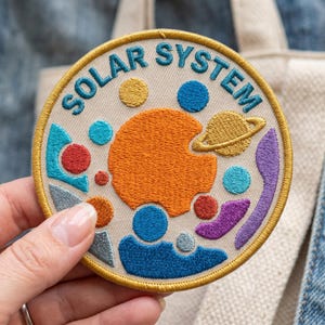 Écusson brodé système solaire, espace cosmique, planète, insigne galaxie