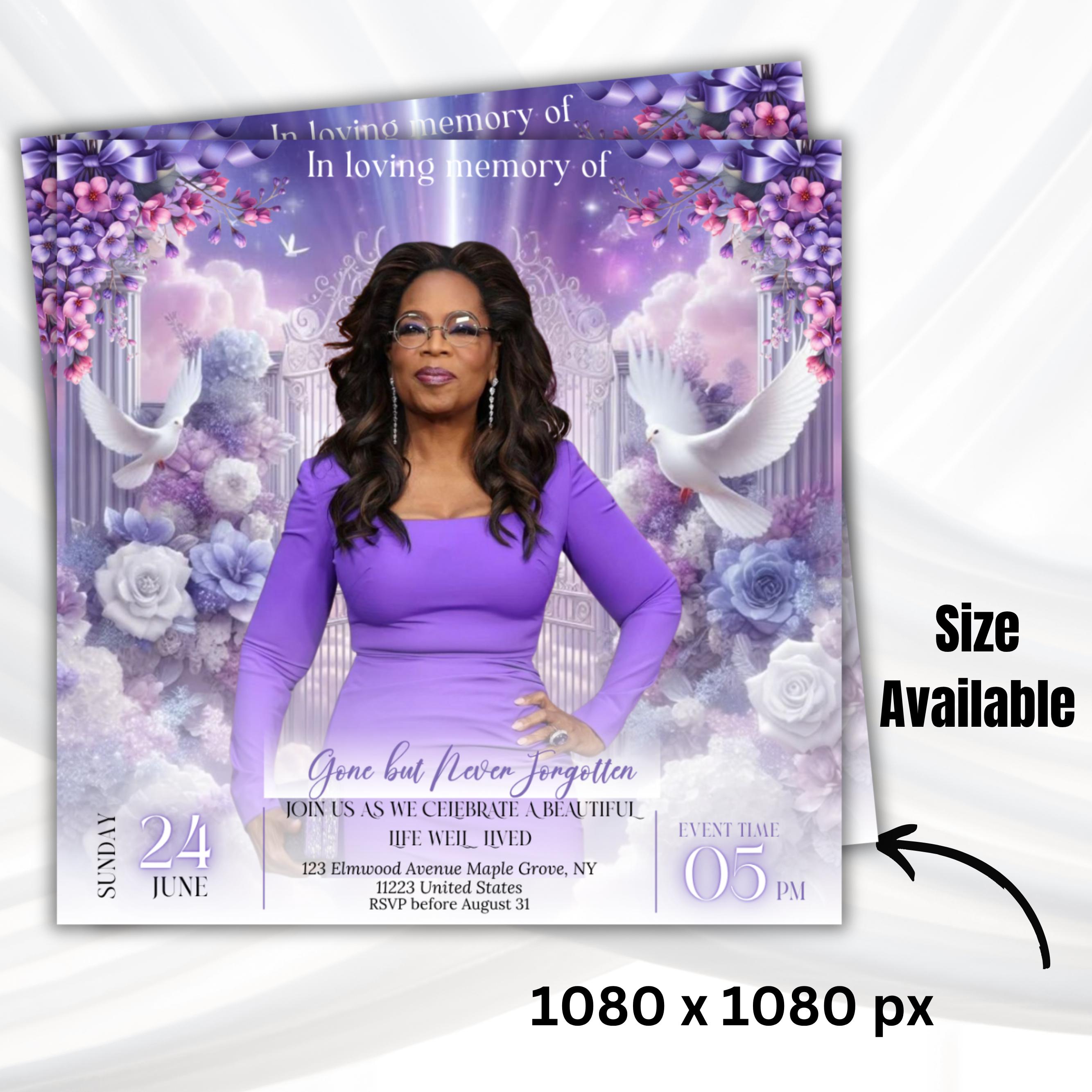 Funeral Flyer Canva Template, Celebration of Life Memorial Flyer ...