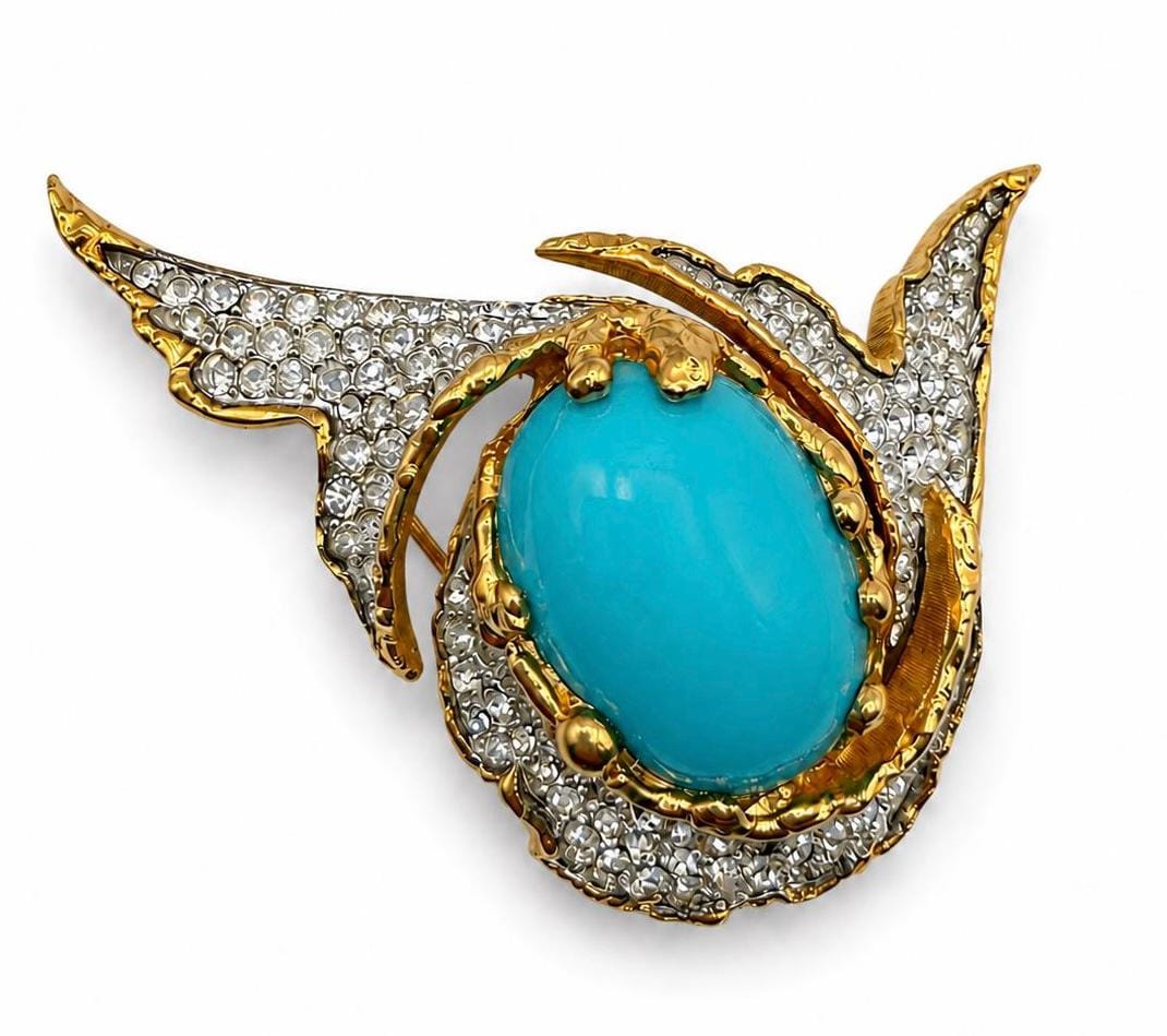 Jomaz Turquoise Brooch - Etsy