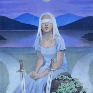 Two of Swords - Original Painting - Tarot Art