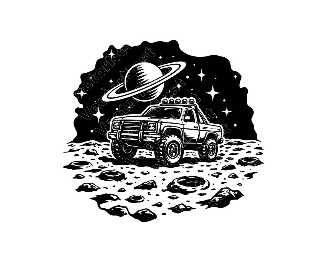 Moon Rover SVG, Space Truck PNG, JPG, Galaxy Vector, Saturn ...