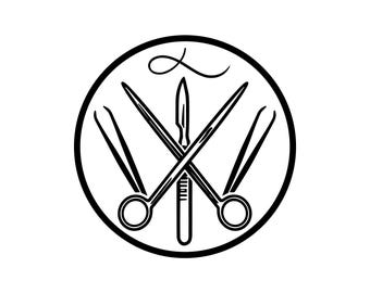Surgical Tools SVG PNG JPG: Surgeon Scalpel Cut File, Operating Room Art, Medical Student Gift, Surgical Tech Graphic, Instant Download