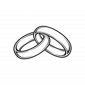 Alianças de casamento em SVG, joias de noiva em PNG e JPG, vetor de casamento, ilustração de noivado, design de união, alianças entrelaçadas, download instantâneo