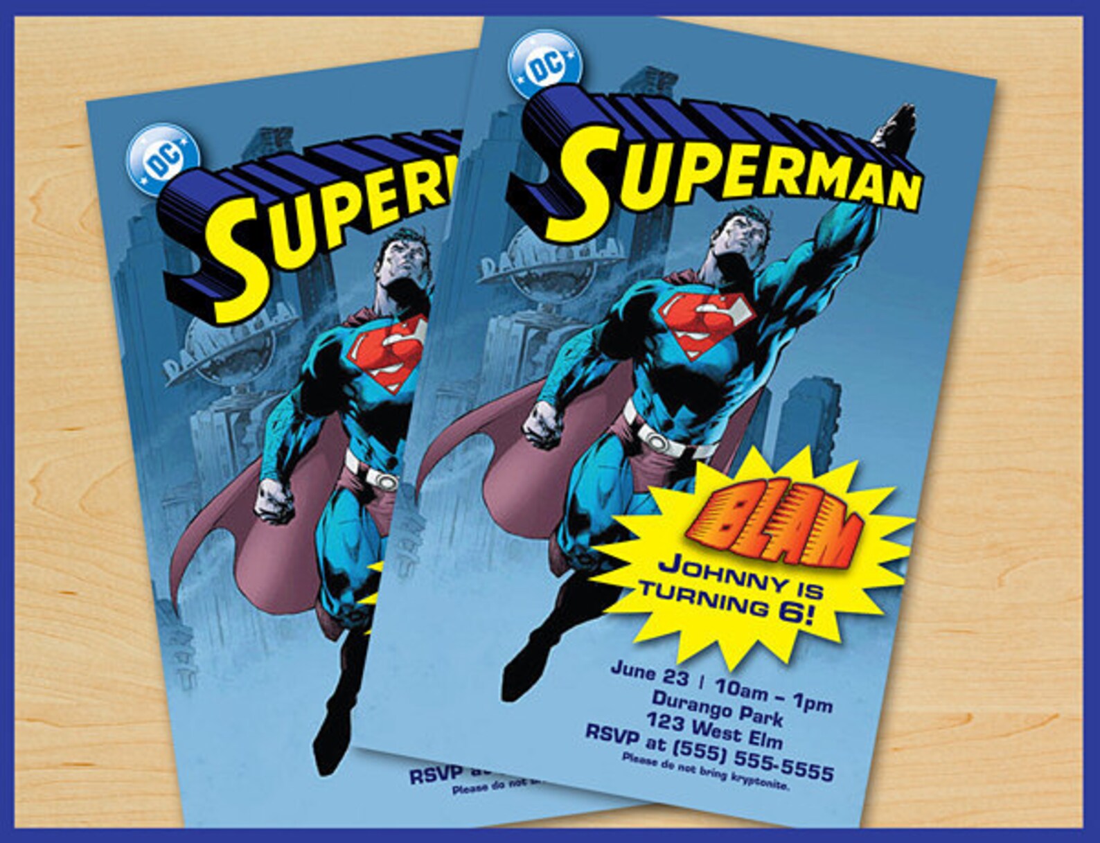 SUPERMAN BIRTHDAY INVITATIONS Etsy