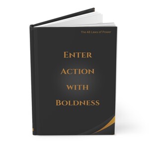 Enter Action with Boldness hardcover journal | The 48 Laws of Power design image 2