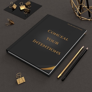 Conceal Your Intentions hardcover journal | The 48 Laws of Power design image 1