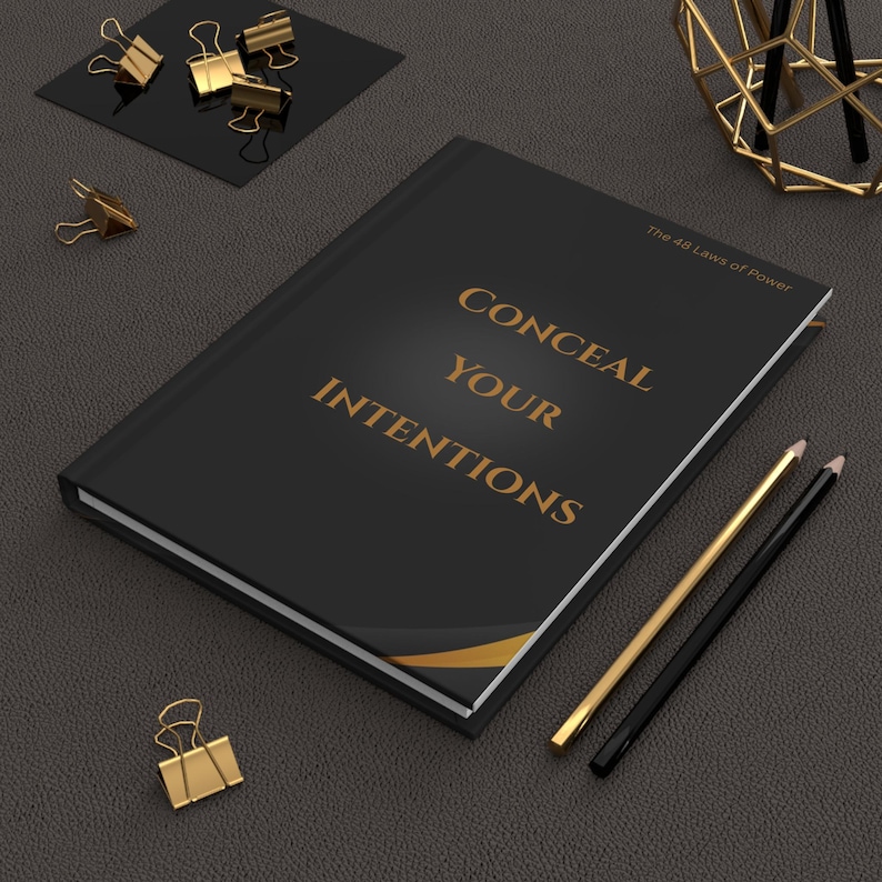 Conceal Your Intentions hardcover journal | The 48 Laws of Power design image 1