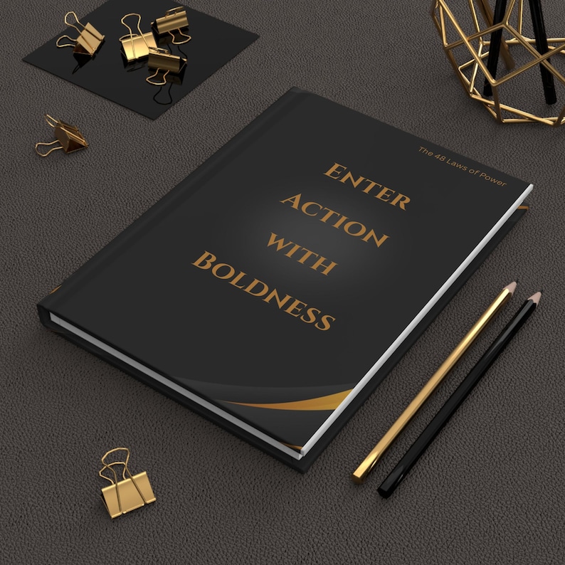 Enter Action with Boldness hardcover journal | The 48 Laws of Power design image 1