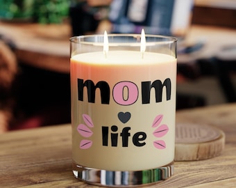 Mom Life candle | Scented Glass Candle, 11oz