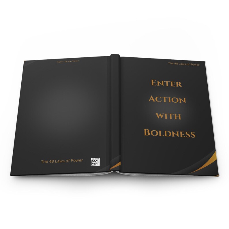 Enter Action with Boldness hardcover journal | The 48 Laws of Power design image 4