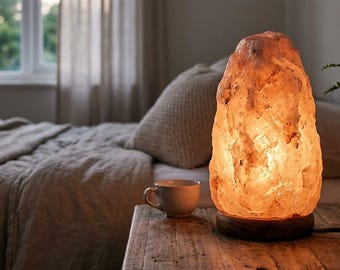 Handcrafted Himalayan Pink Salt Lamp – Natural Rock Crystal Night Light