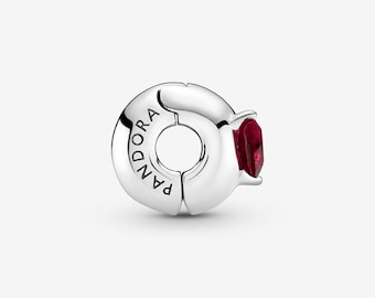 Pandora ALE S925 Red Heart Solitaire Clip Charm Gift Bag