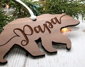 Papa Bear Ornament, New Dad Ornament, New Father Gift
