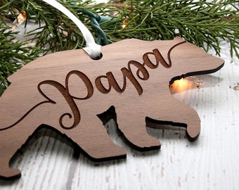 Papa Bear Ornament, New Dad Ornament, New Father Gift