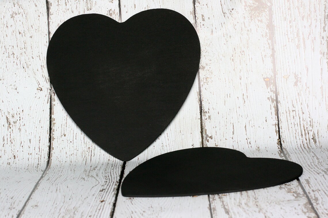 Large Chalkboard Heart Set of 2 Etsy