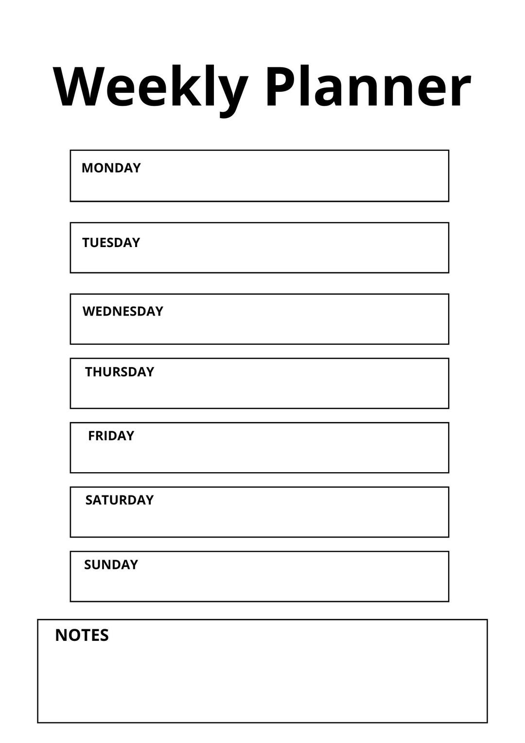 Minimal Weekly Planner Printable | A4 Schedule | Canva Template ...