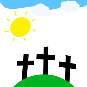 3 crosses PNG digital download file