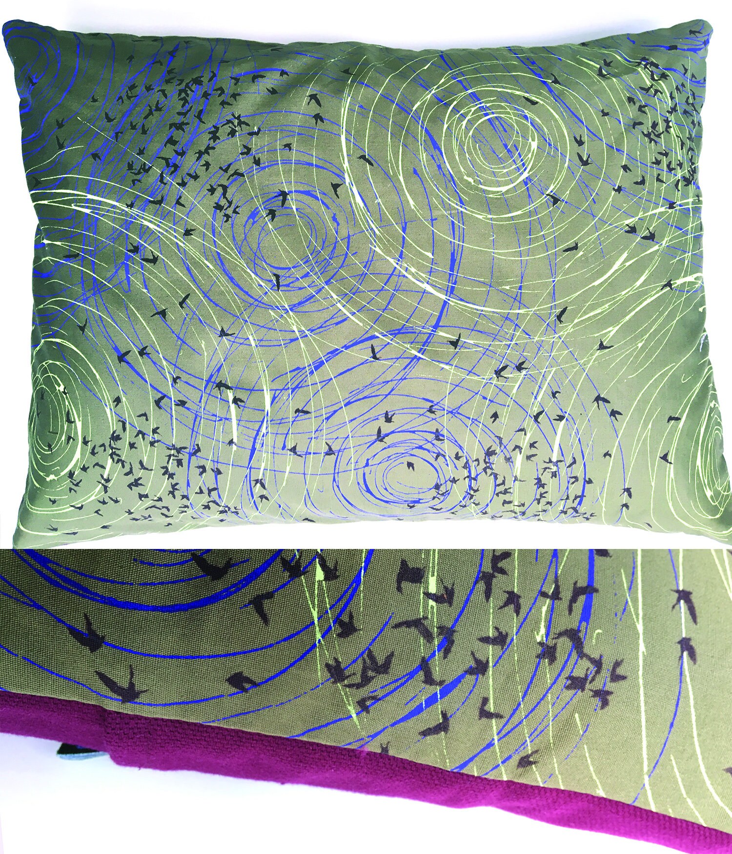 15x11 Balsam Fir Pillow Whirl Coussin Aromatique Au Sapin