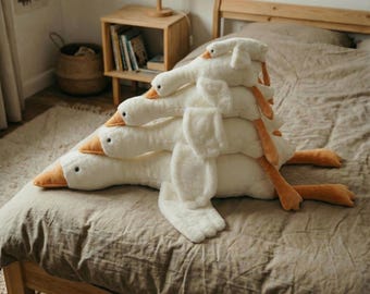 Stapelbares Gans Plüschtier - Weiches Kuscheltier Kissen