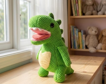 Handgemachte häkeln Dinosaurier Plüschtier, Amigurumi Dino Kinderzimmer Dekor, weiches Kuscheltier