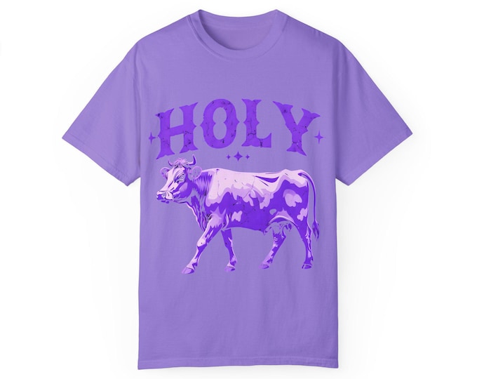 Featured listing image: Holy Cow Garment-Dyed Vintage Style T-shirt