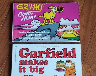 Vintage Garfield and Grimmy Comic Strips Books you choose