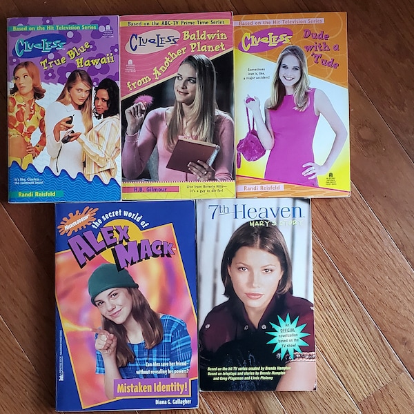 Vinatge YA books 1990's Clueless Alex Mack 7th Heaven