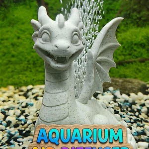 Diffuseur d'air pour aquarium Dragon | Décoration en pierre à bulles (téléchargement numérique)