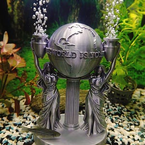 Statua diffusore d'aria per acquario – Decorazione a bolle per acquario, scultura che favorisce l'ossigeno