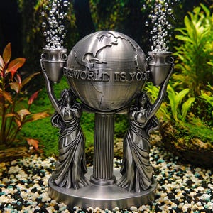 Estátua de pedra difusora de ar para aquário em formato STL, impressão 3D (download digital)