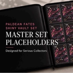 Paldean Fates Shiny Vault Binder Placeholders | Complete Your Pokémon Binder | Track Every Card | Binder Quest System