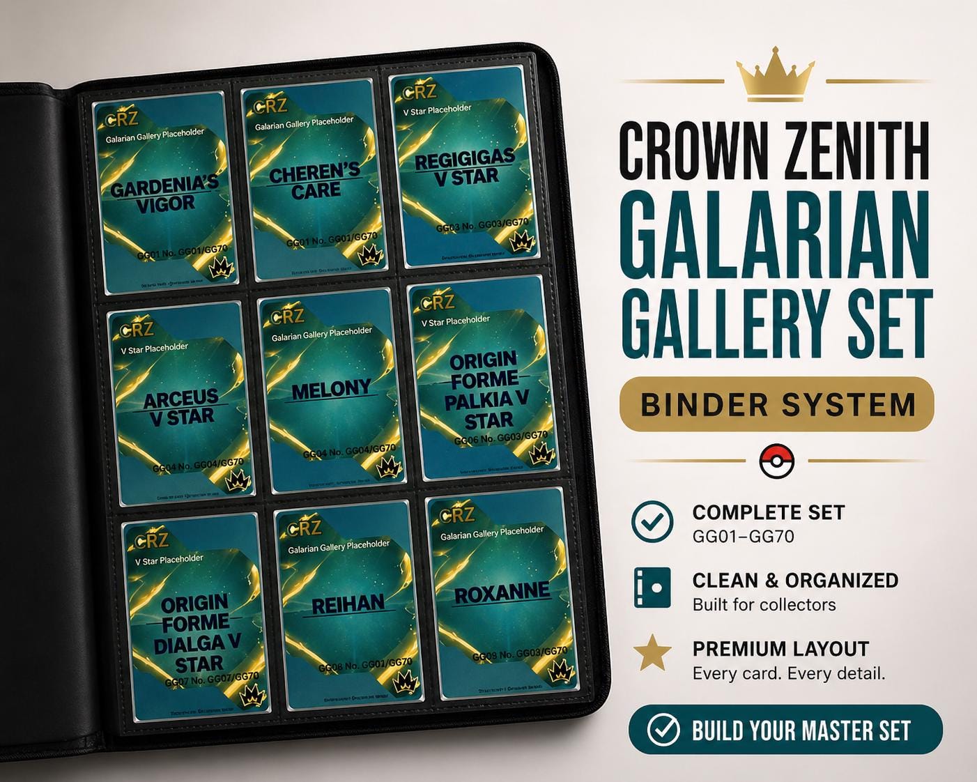 crown zenith card binder Pokmon Shiny Zacian Premium Figure Collectie Pokmon Vrown Zenith GG Set