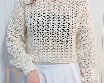 Modello per camicetta all'uncinetto con pizzo / Modello all'uncinetto / Top all'uncinetto / Camicetta/Maglione all'uncinetto / Top estivo con pizzo / Adatto ai principianti / Uncinetto estivo