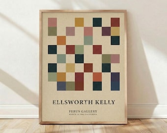 Ellsworth Kelly 1966 Ferus Gallery California, décoration d'intérieur, art mural, impression, affiche, Mid-Century moderne