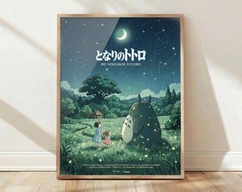 Hayao Miyazaki, 1988 My Neighbor Totoro Studio Ghibli, Wall Art, Decor, Home Print Poster