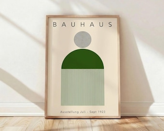 Bauhaus 1923 Ausstellung Exhibition Poster, Vintage Minimalist Geometric Gallery Art Print, Home Decor Wall