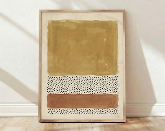 Contemporary Studio 2024 Abstract Wall Art, Poster, Print, Home Decor, Earthy Polka Dot, Terracotta
