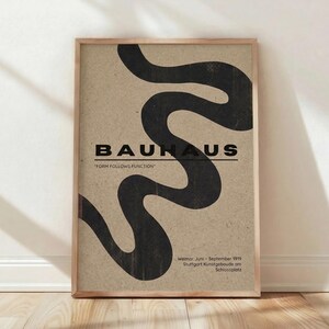 Bauhaus, Form Follows Function 1919, Weimar Stuttgart Exhibition, Poster Wall Art Print Deco